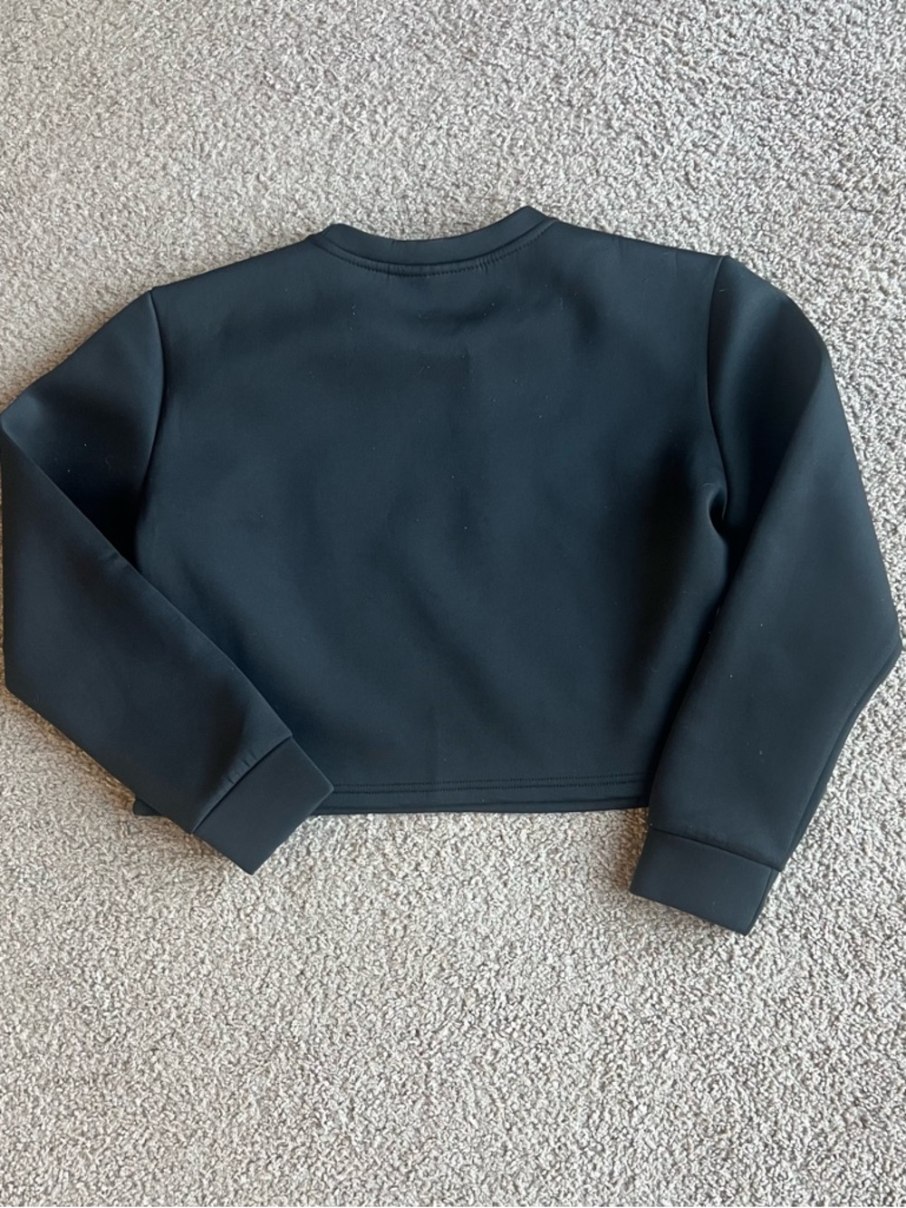 A. WANG Black Embossed Logo Cropped Sweatshirt. Size M. - Picture 2 of 7